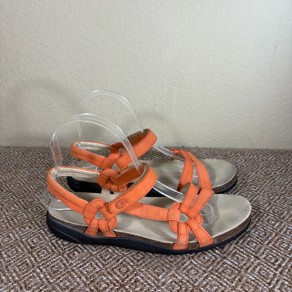 Teva Ventura Cork Women’s Sz 8 Coral Leather Strappy Outdoor Hiking Casual Comfy
